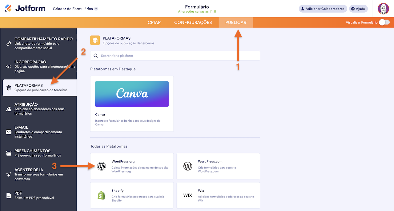 Acessar Plataforma WordPress