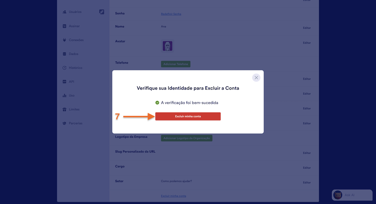 Como Excluir sua Conta Jotform Image-4