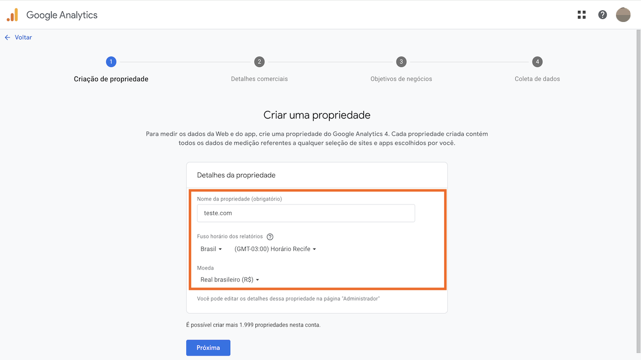 Rastreamento de Formulários com o Google Analytics 4 - 2