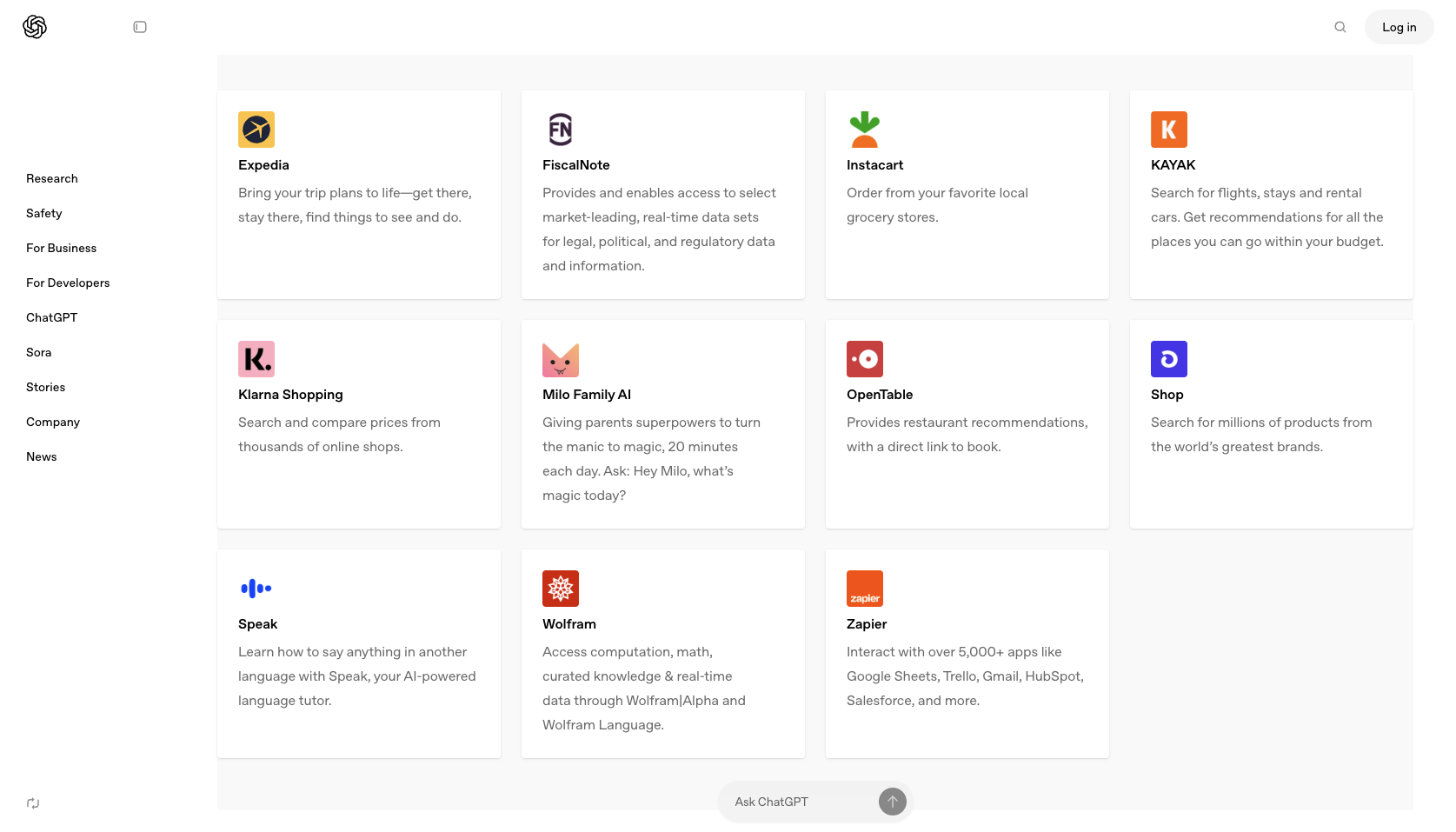 List of ChatGPT plugins