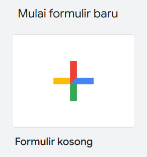 Tombol mulai formulir baru di Google Forms