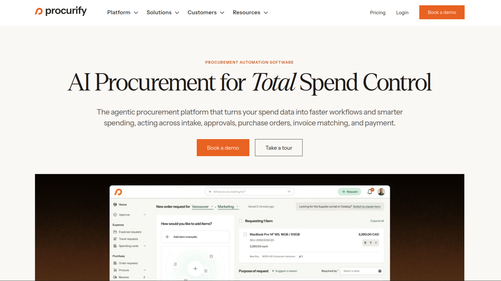 Procurify Landing Page