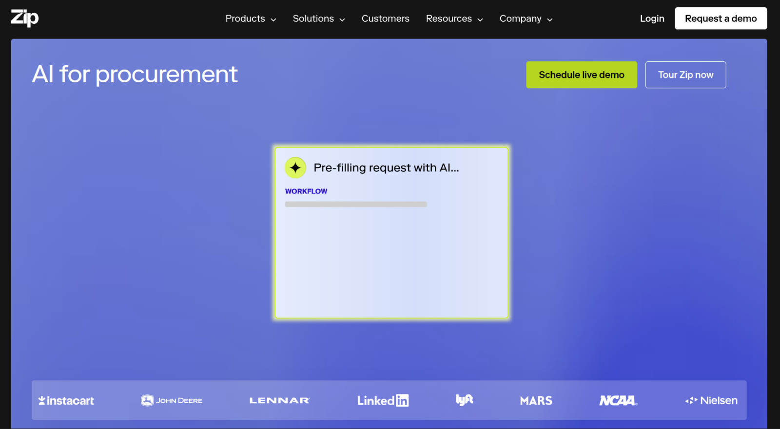 Zip Landing Page