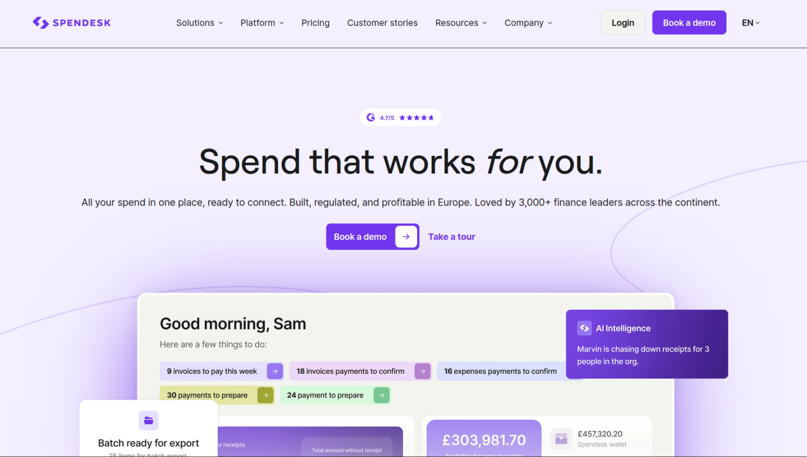 Spendesk Landing Page