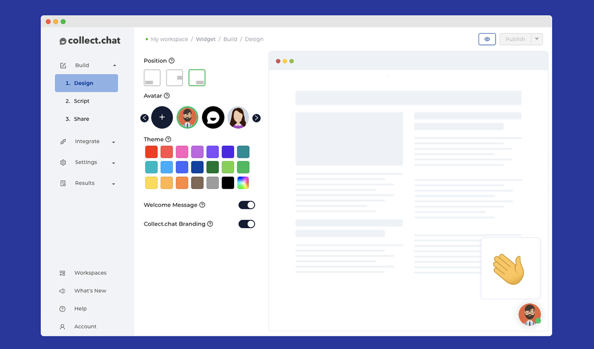 User Interface of Collect