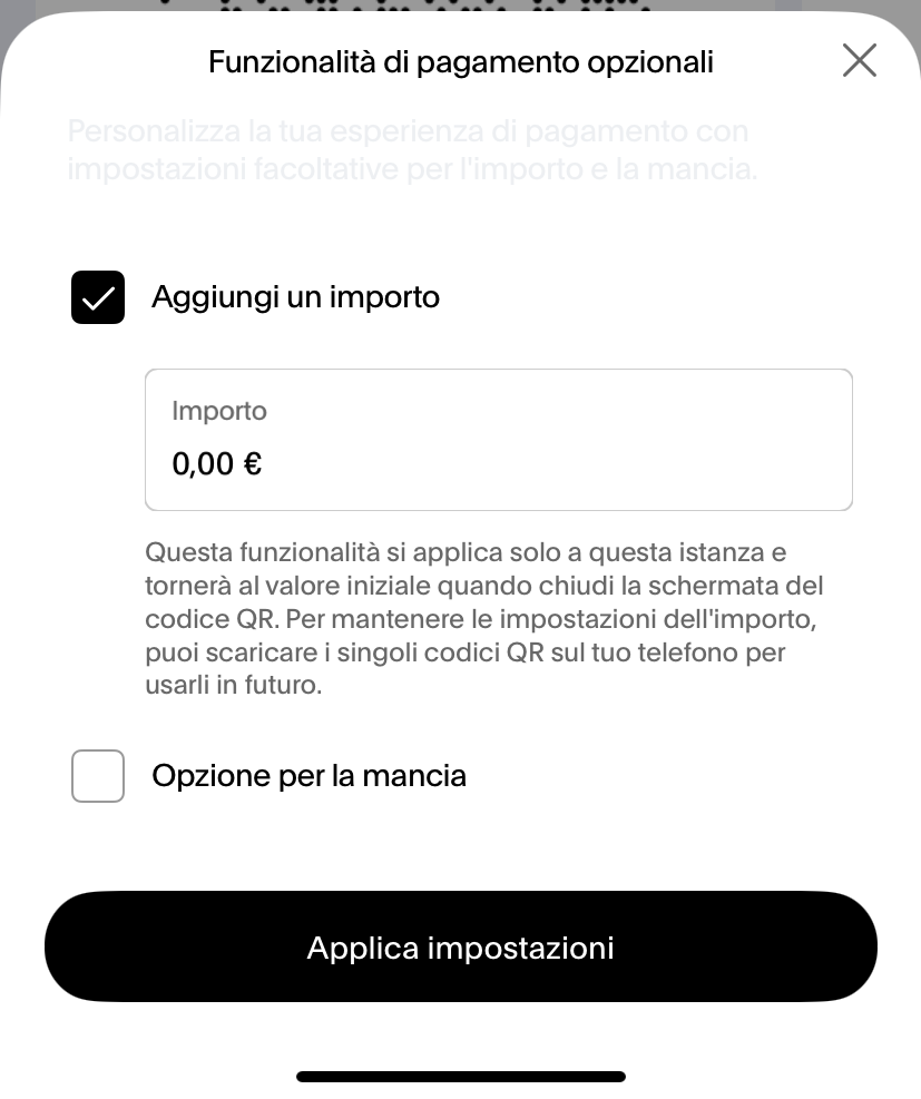 Finestra Opzioni di Pagamento Aggiuntive in PayPal Selezionando Aggiungi un Importo