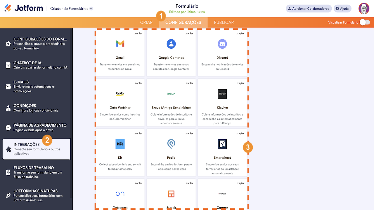 Integrações Zapier