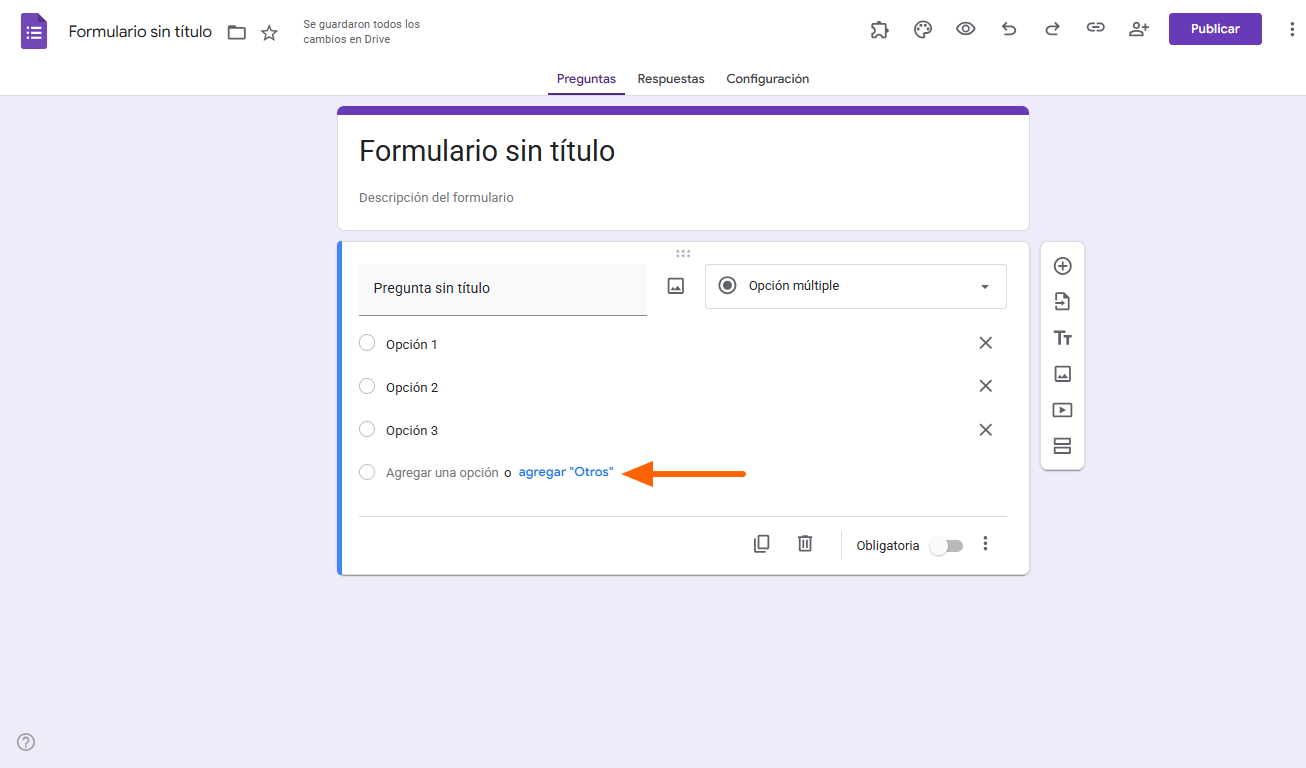 Cómo habilitar comentarios en preguntas de varias opciones en Formularios de Google Image-3