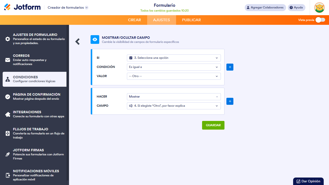 Cómo habilitar comentarios en preguntas de varias opciones en Formularios de Google Image-11