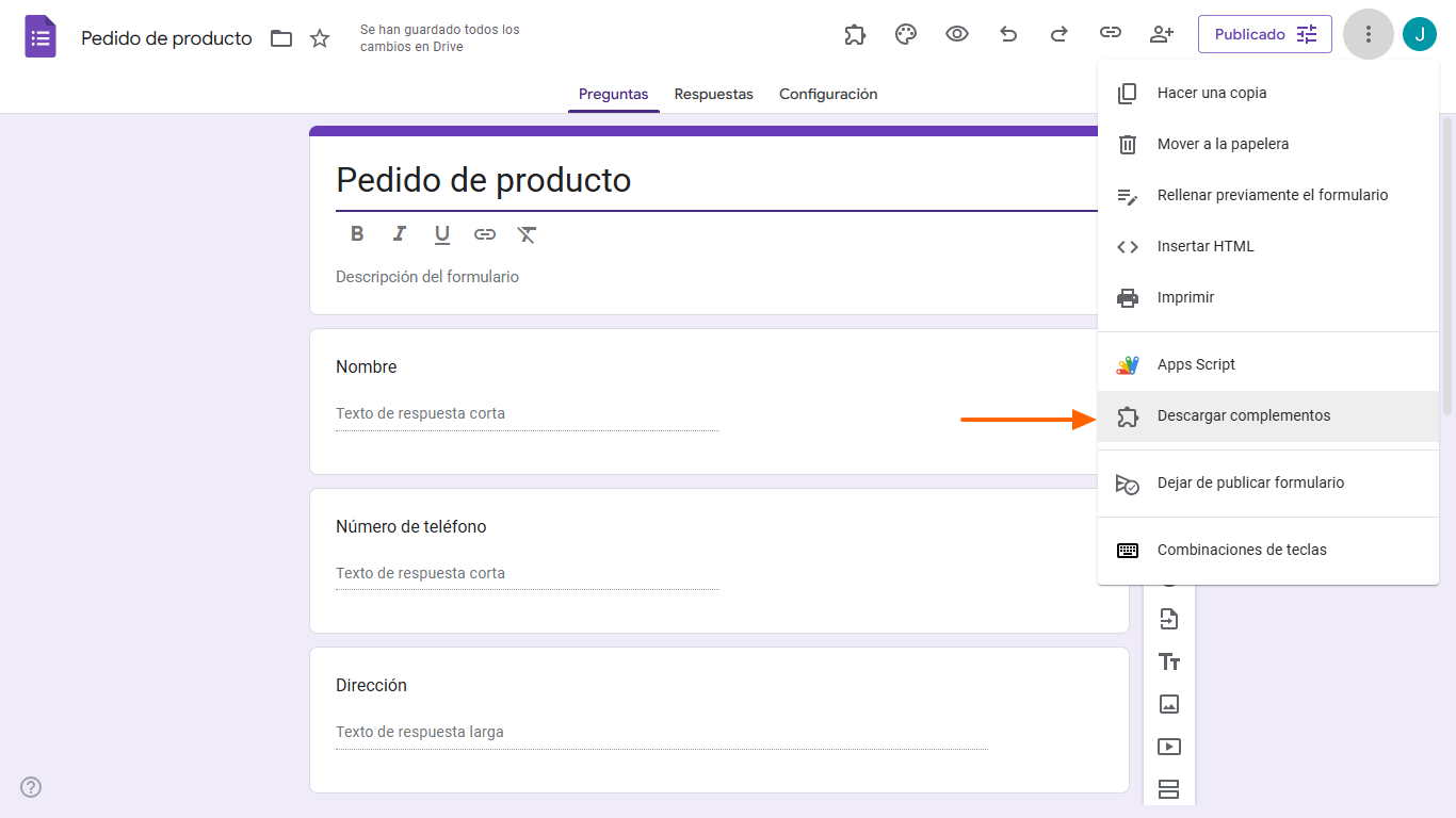 Cómo crear un formulario de pedido en Google Docs Image-2