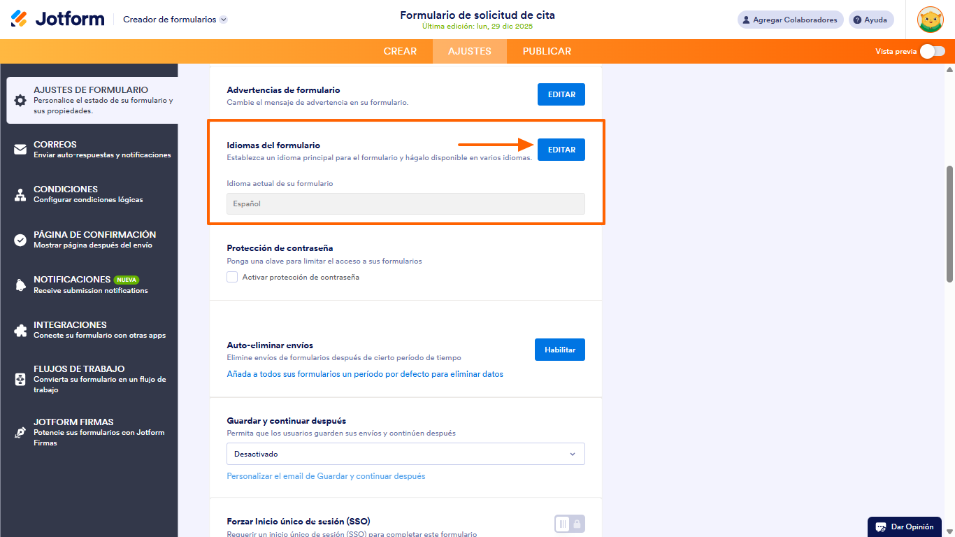 Cómo traducir un formulario de Google Image-3