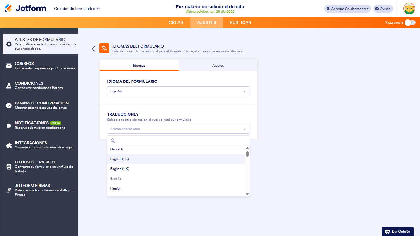 Cómo traducir un formulario de Google Image-6