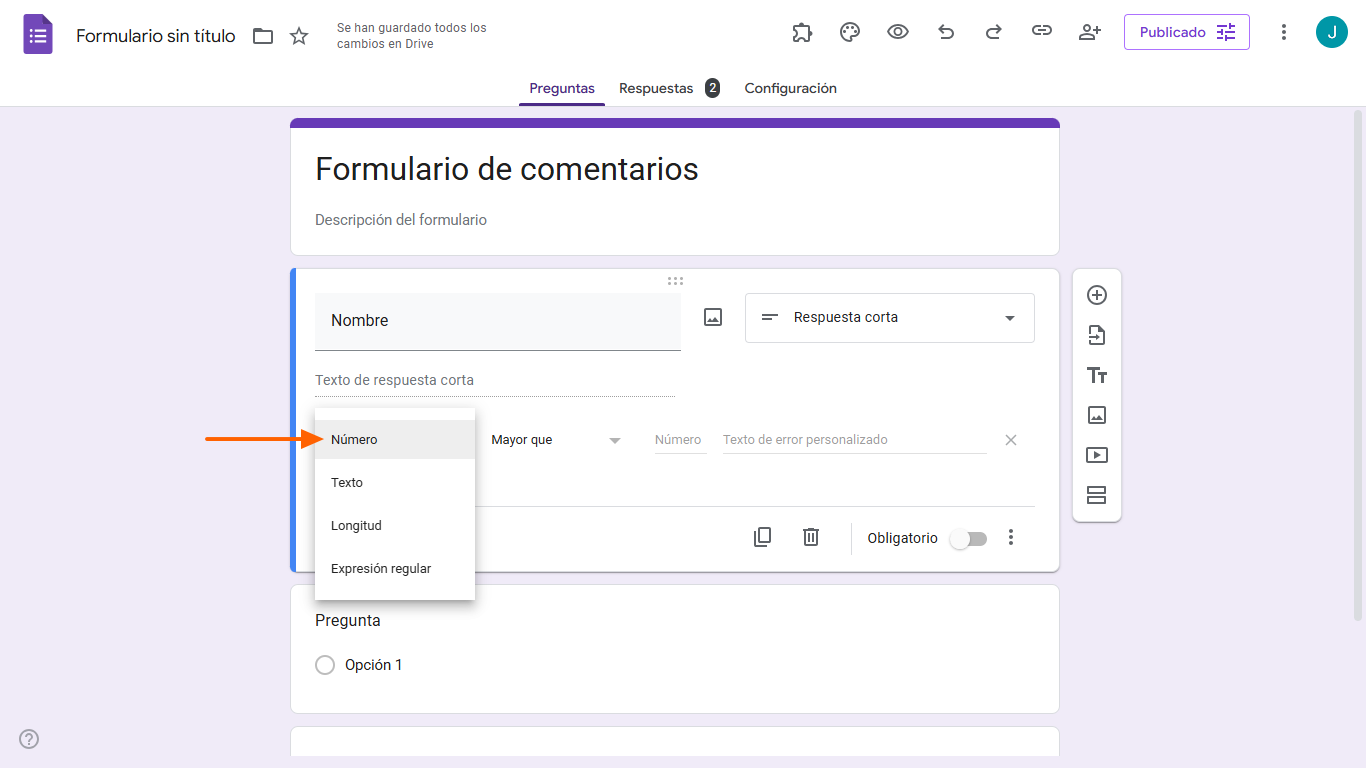 Cómo utilizar la validación de respuestas en Google Forms Image-3