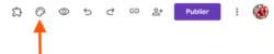 Capture d'écran de l'icône de la palette de peinture dans Google Forms