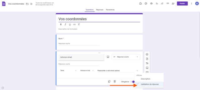 Comment utiliser la validation des réponses dans Google Forms | Le Blog