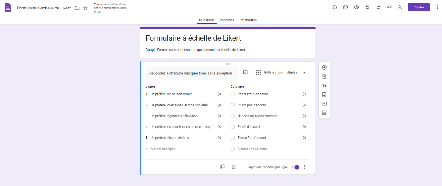 Comment créer des questions à échelle de Likert dans Google Forms Image-2