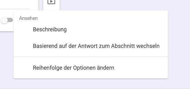 Ein Pop-up-Fenster auf einem Veranstaltungs-Feedback-Formular, in dem der Benutzer die Abschnitte der Umfrage neu anordnen kann