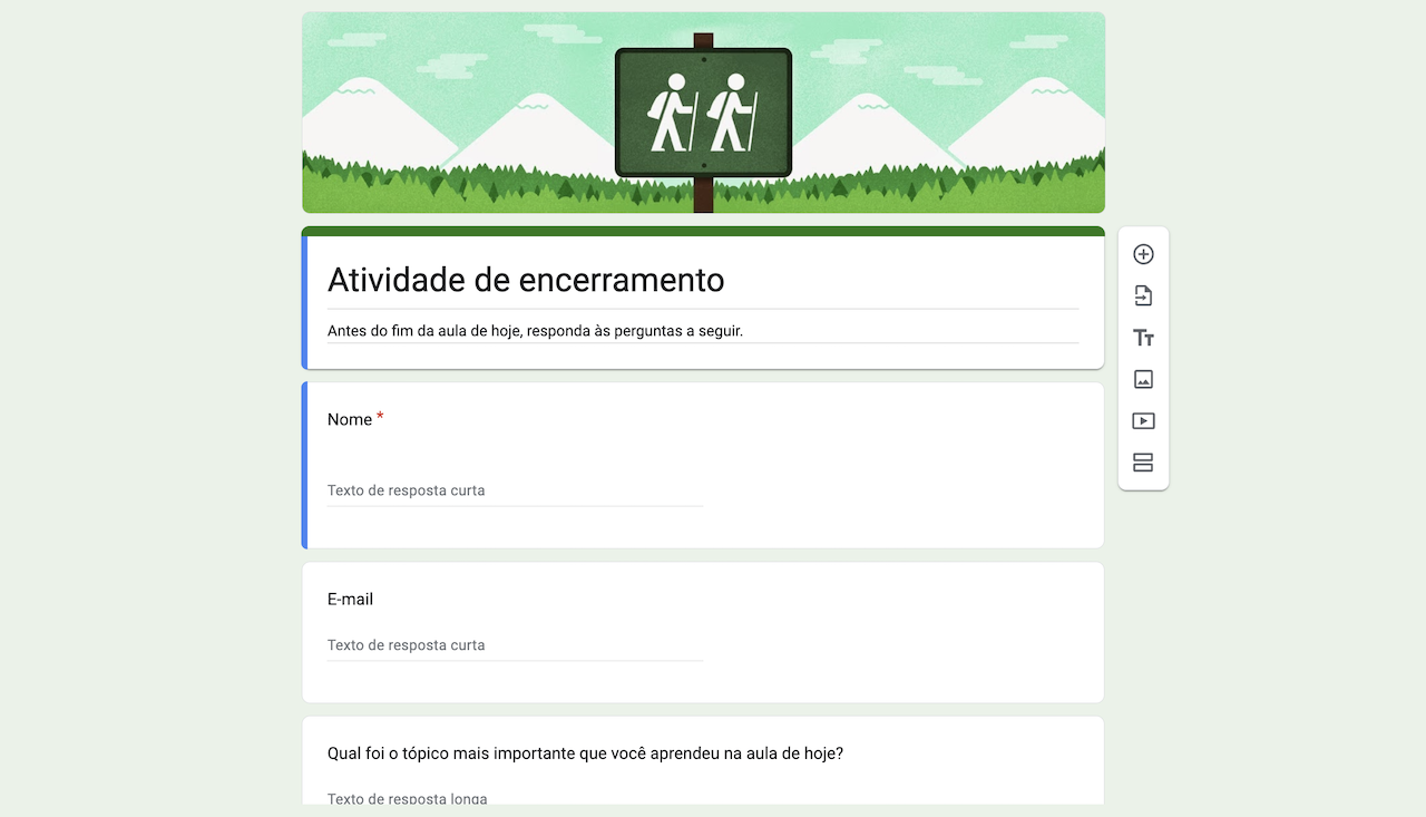 Formulário para Atividade Final