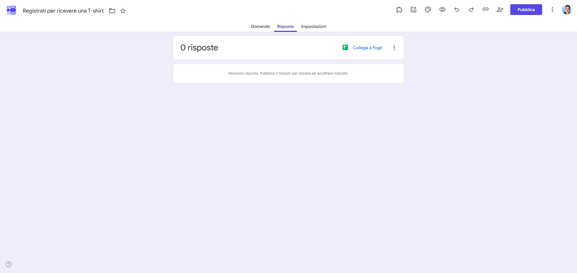 Scheda Risposte di Google Forms