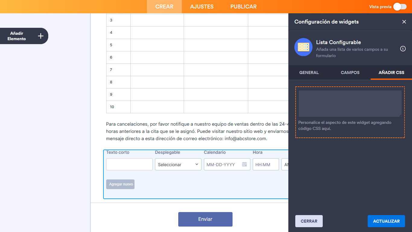 Cómo configurar el widget de lista configurable Image-5