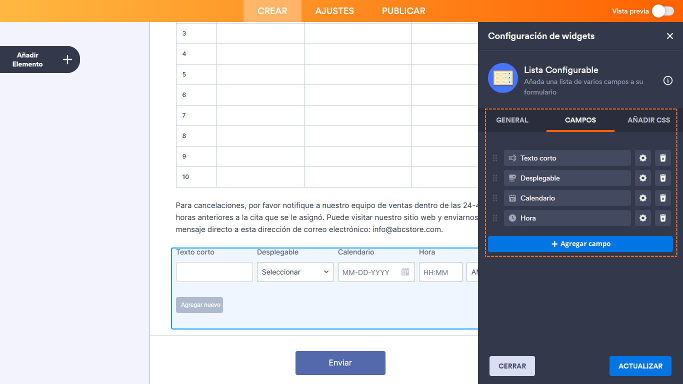 Cómo configurar el widget de lista configurable Image-3