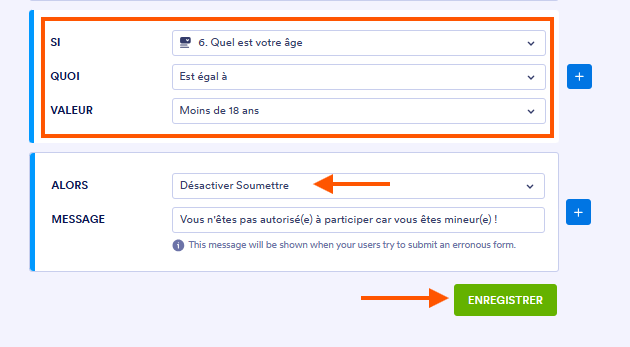 Comment désactiver le bouton Soumettre avec la logique conditionnelle dans les formulaires à cartes Jotform Image-1