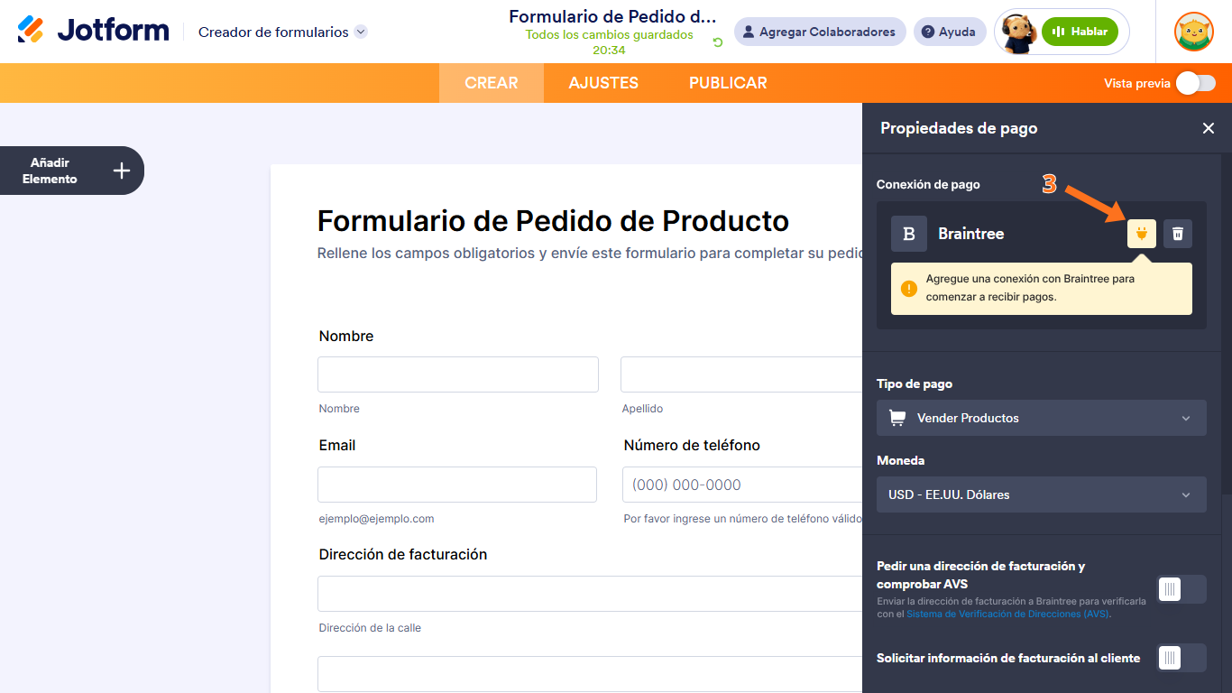 Cómo integrar su formulario con Braintree Image-12