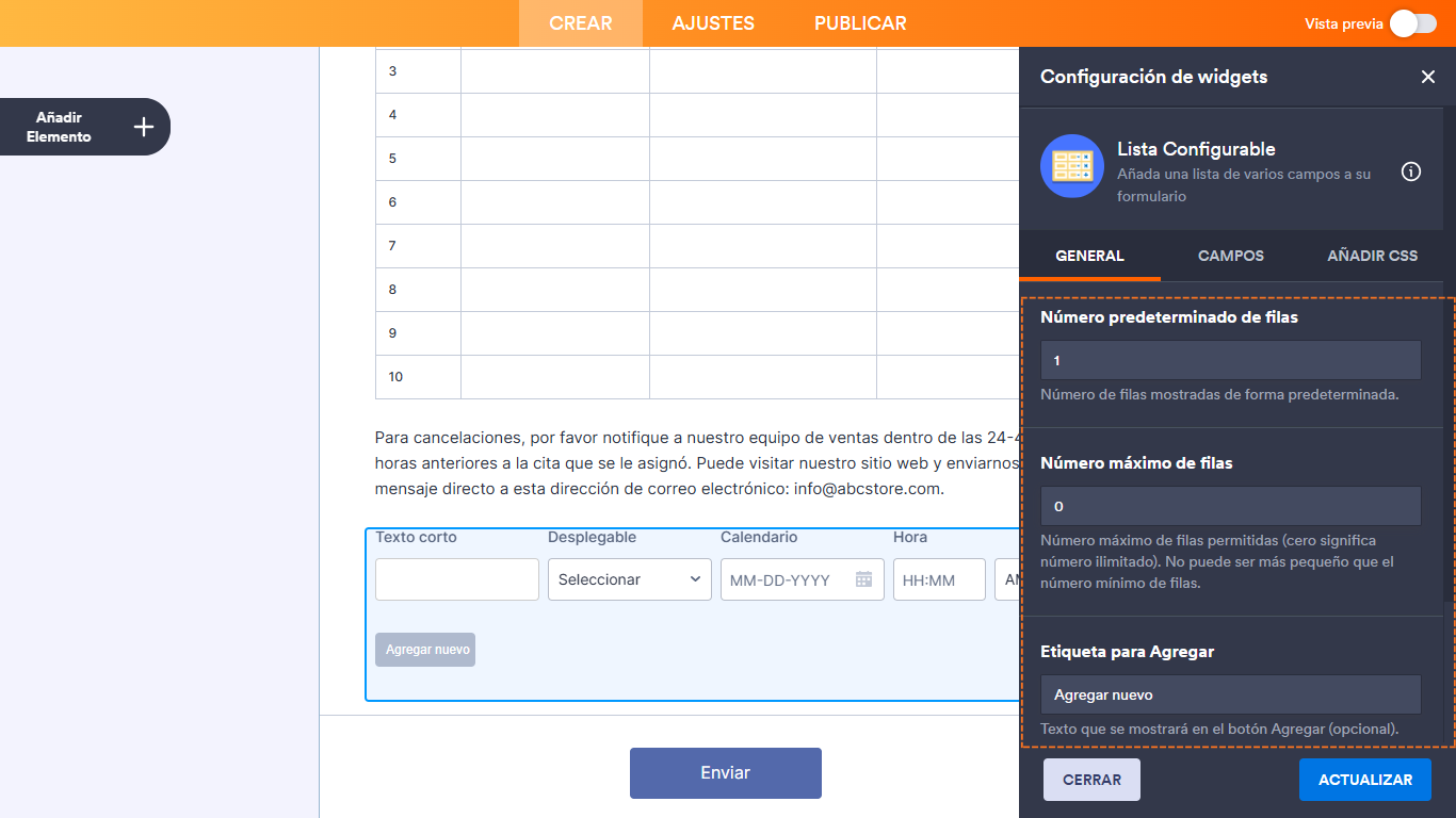 Cómo configurar el widget de lista configurable Image-4