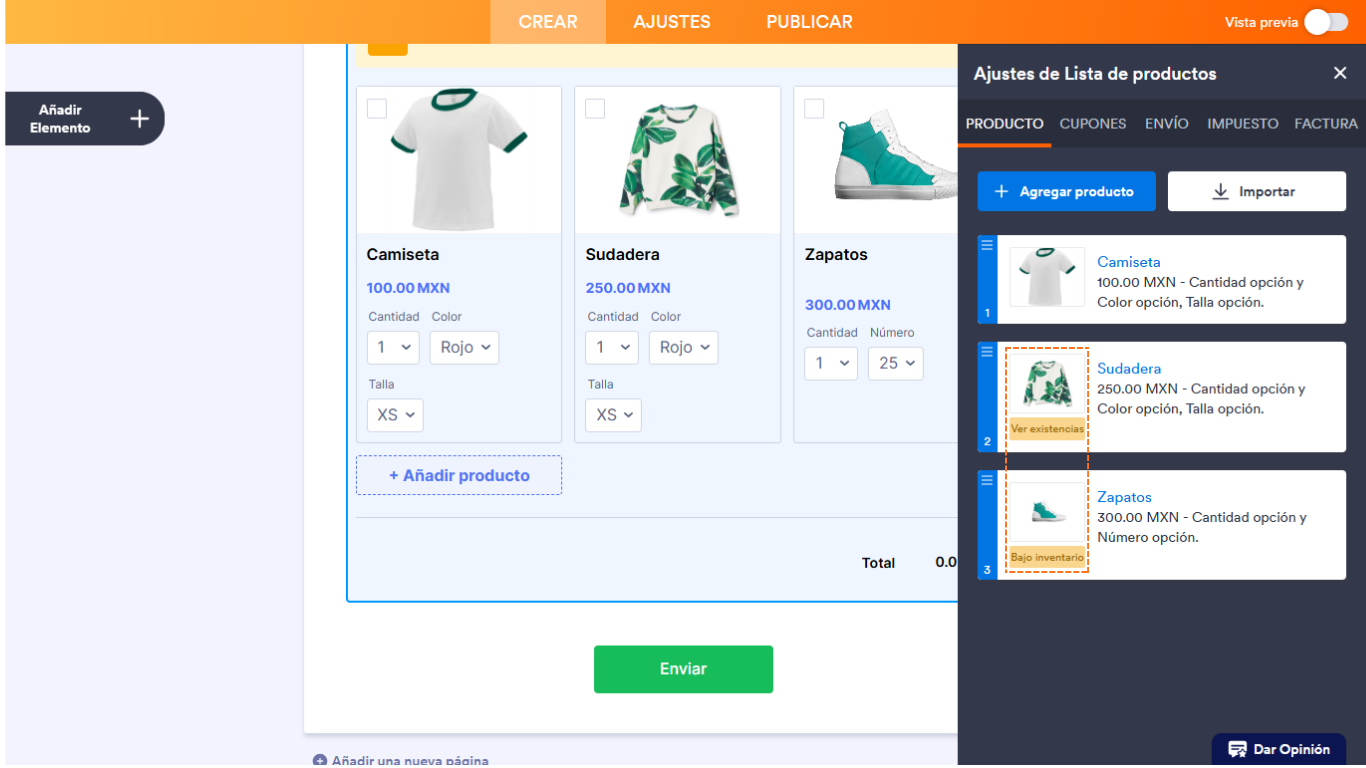 Cómo habilitar y gestionar el inventario de productos en los campos de pago Image-7