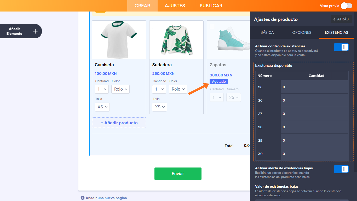 Cómo habilitar y gestionar el inventario de productos en los campos de pago Image-2
