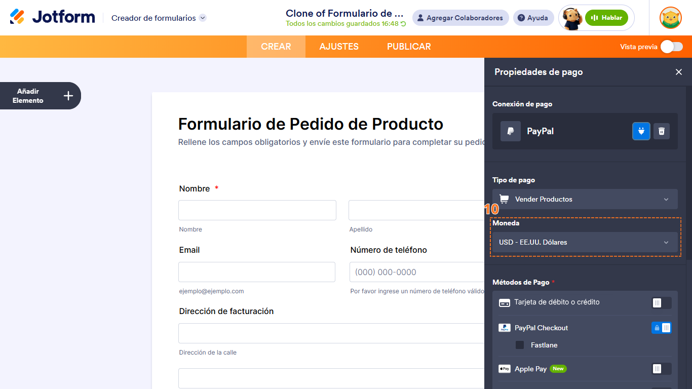 Cómo integrar PayPal con Jotform Image-12
