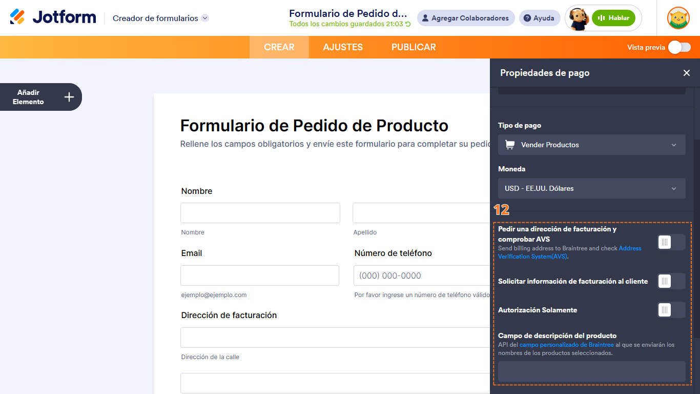 Cómo integrar su formulario con Braintree Image-19