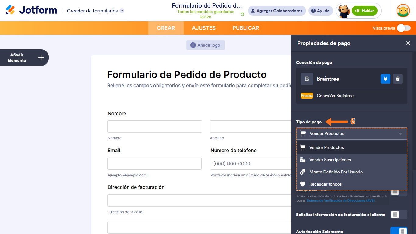 Cómo integrar su formulario con Braintree Image-6