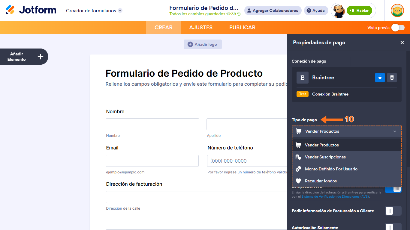 Cómo integrar su formulario con Braintree Image-17