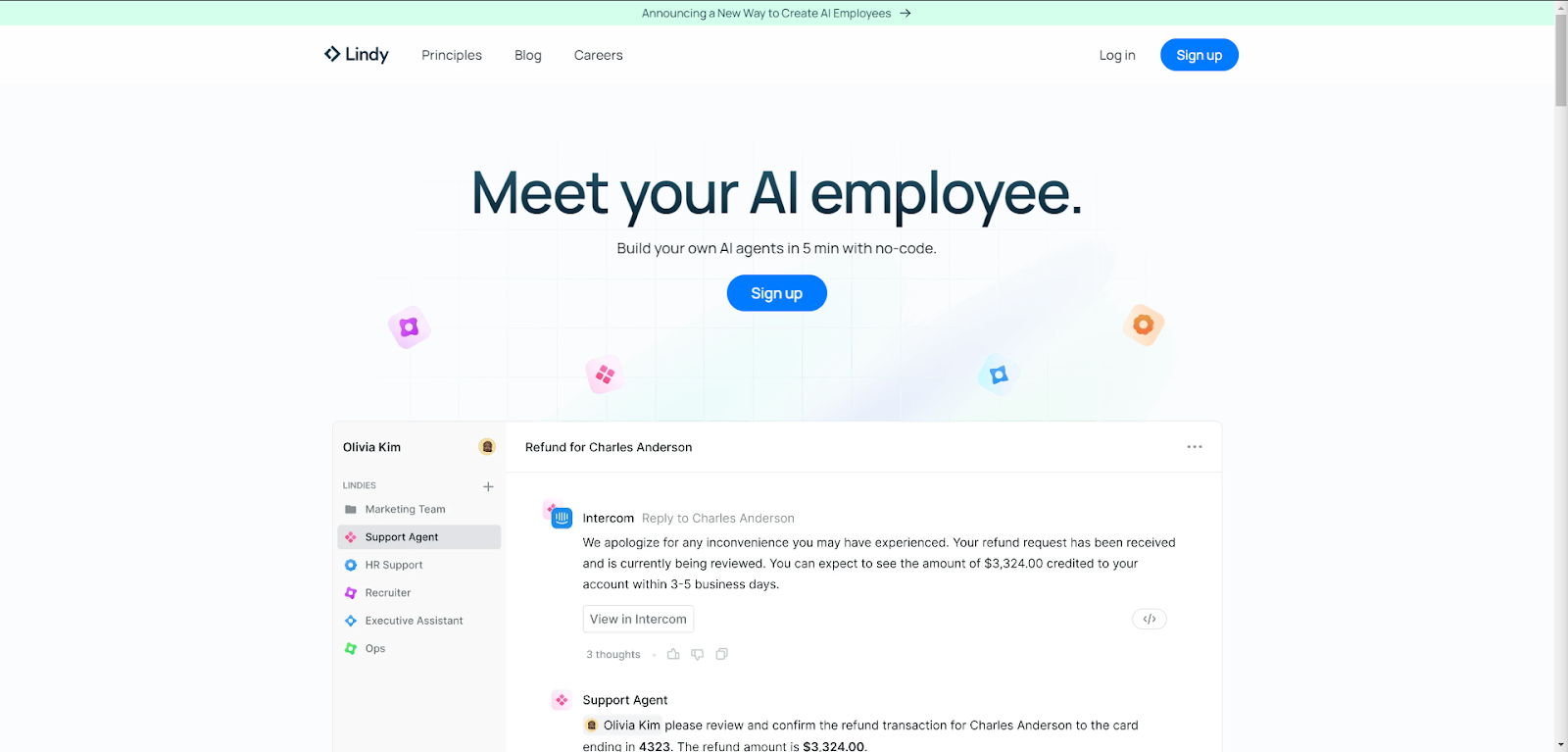 Lindy AI Email Tool Landing