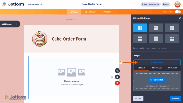 How to Add and Set Up the Image Gallery Widget