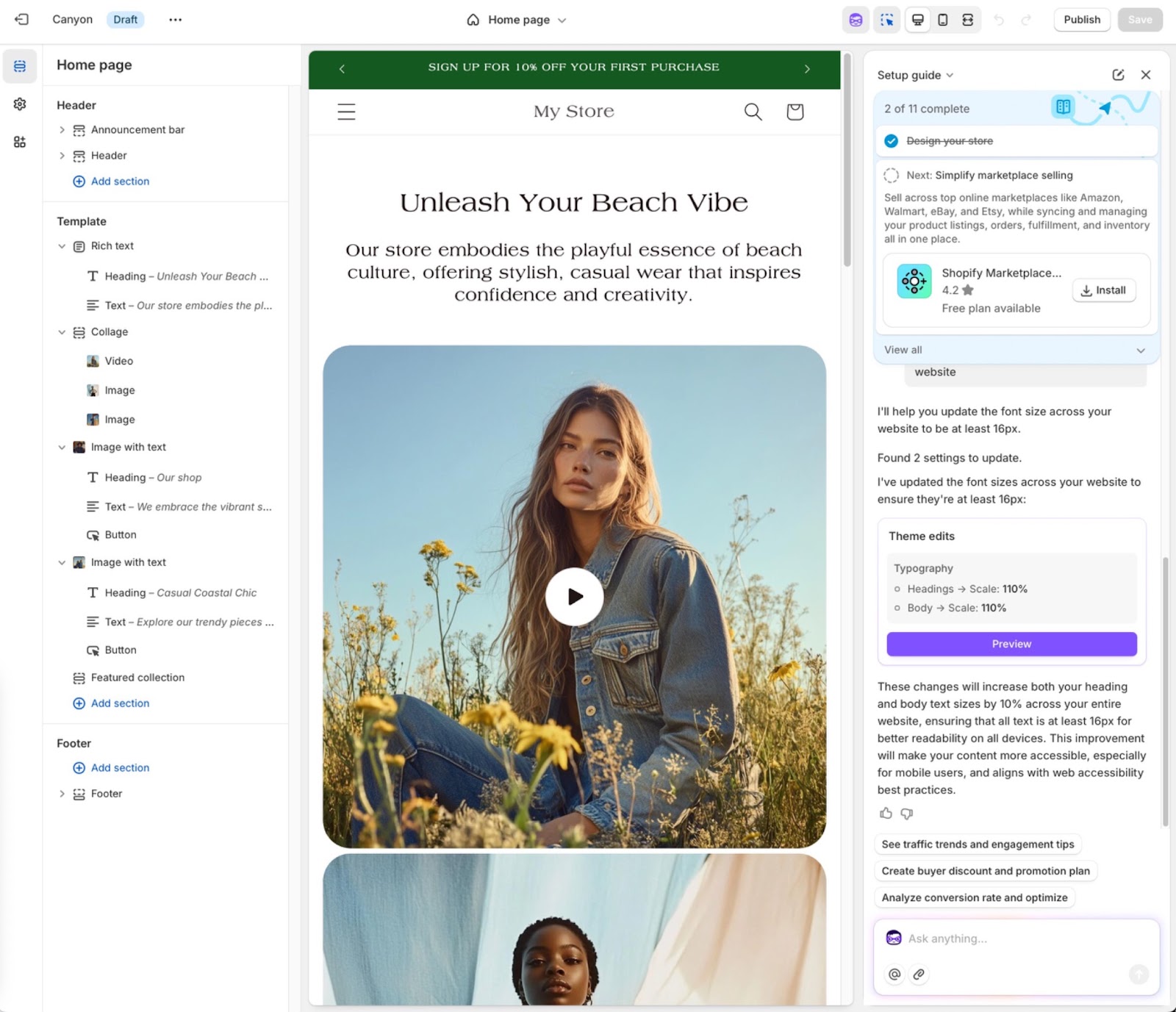 Shopify Website Builder