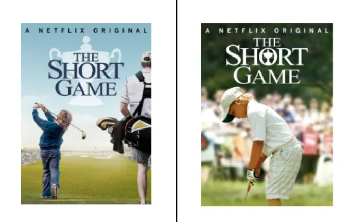 Netflix A/B testing movie thumbnails like The Short Game movie thumbnail