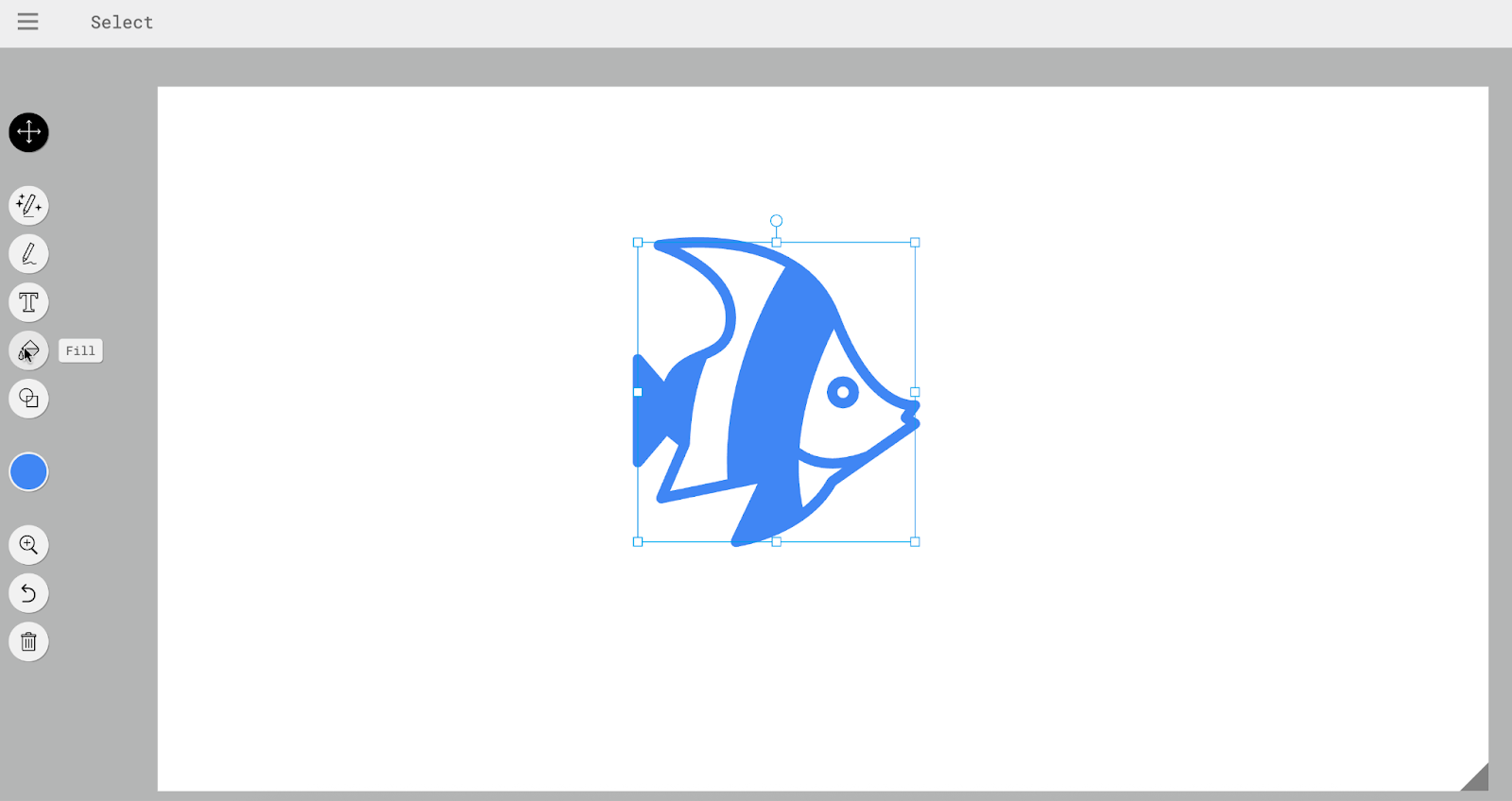 Using the fill option on Autodraw
