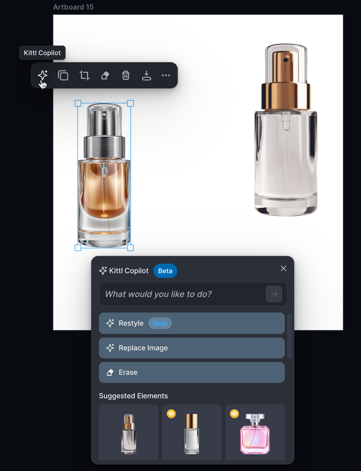 Viewing the Kittl Copilot