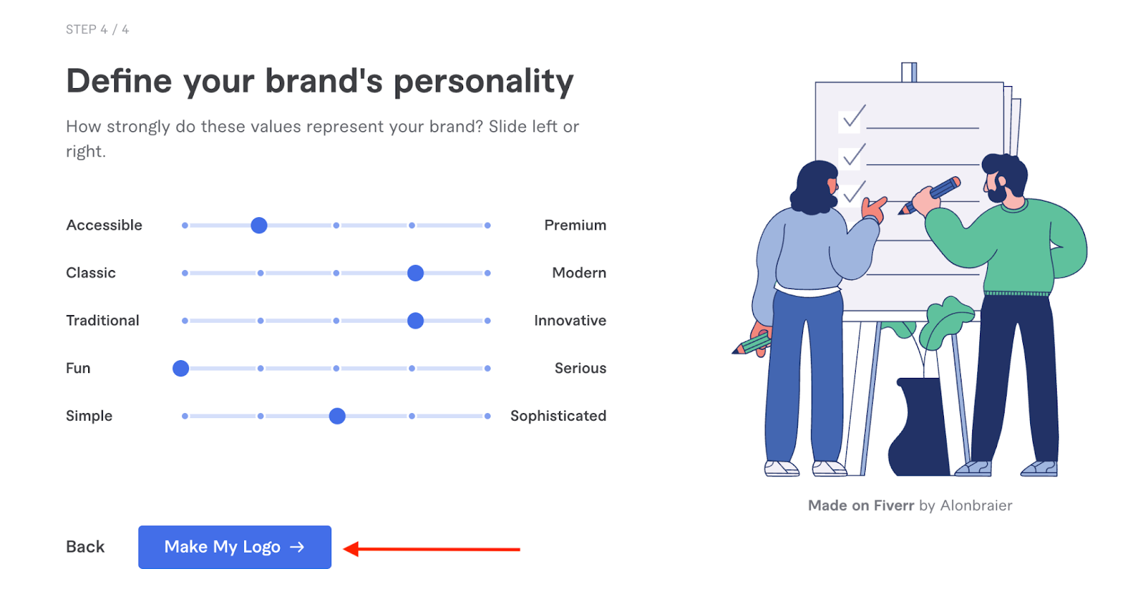 Fiverr Logo Maker Brand Personality