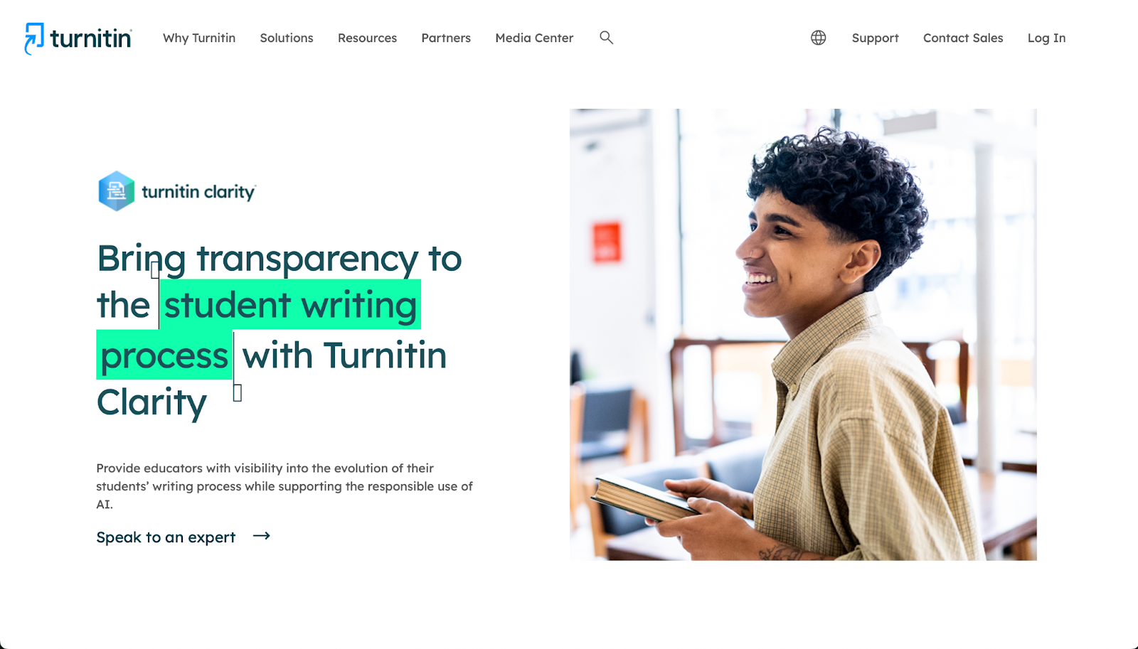 screenshot of turnitin user interface