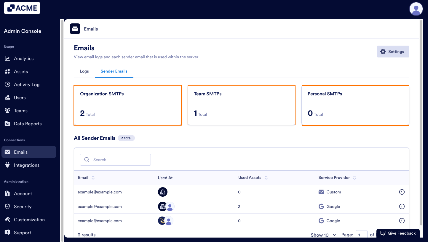 How to View Your Organization’s Sender Email List from the Admin Console Image-1
