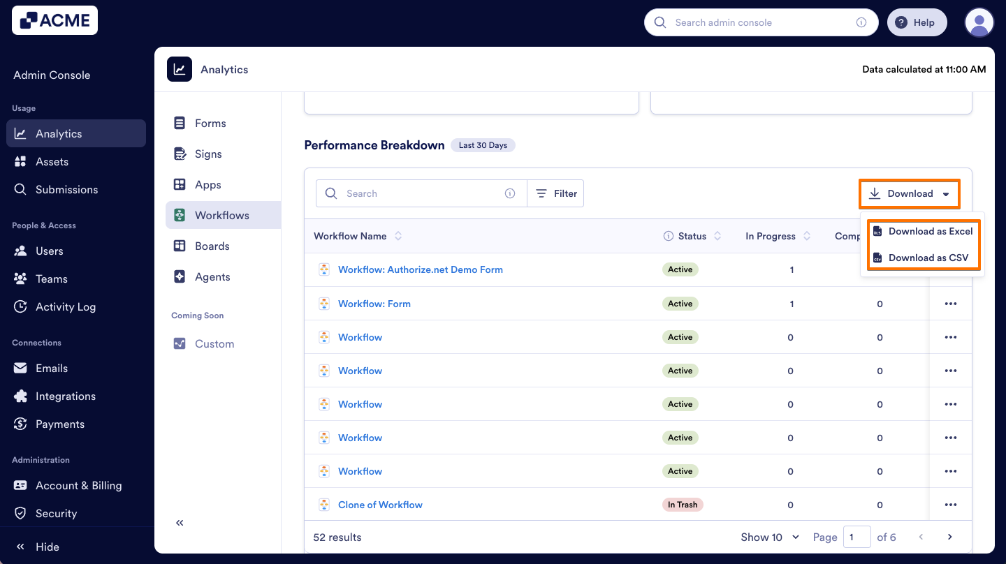 How to Analyze Workflow Usage in your Organization from the Admin Console Image-12