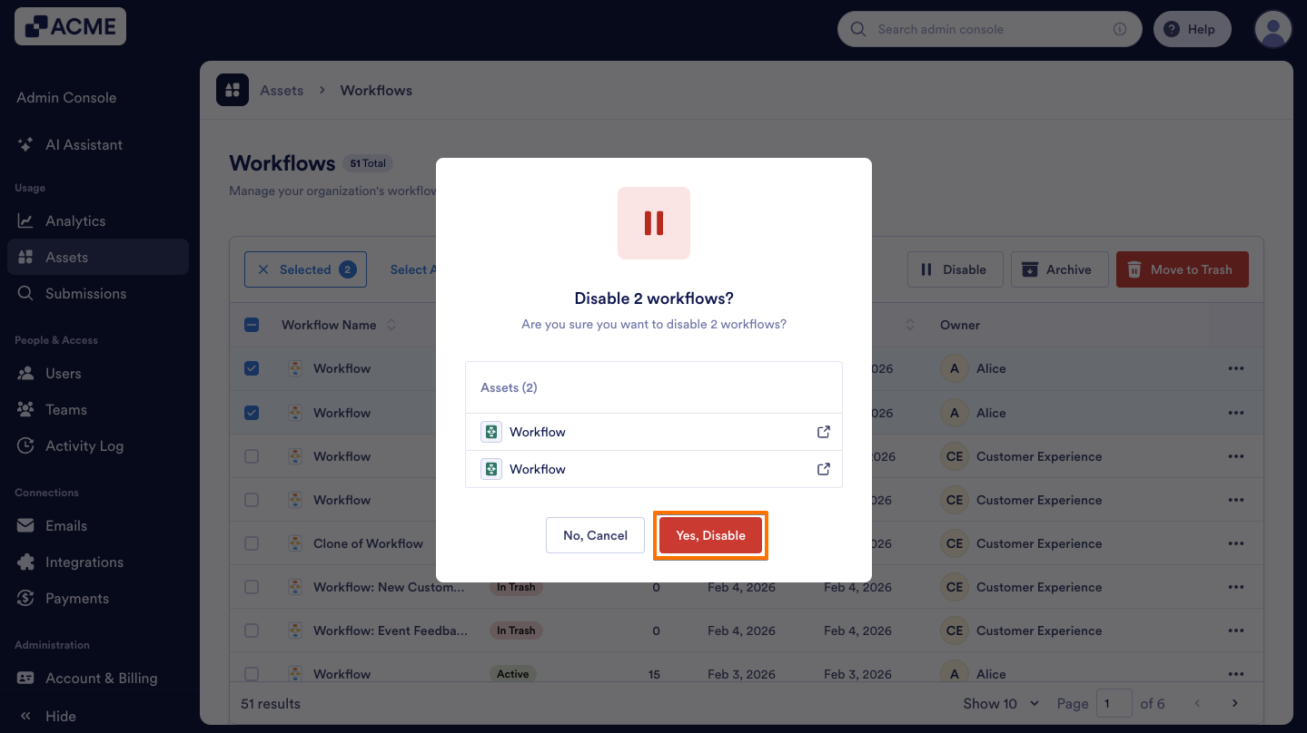 How to Enable or Disable Individual Workflows in Your Organization from the Admin Console Image-11