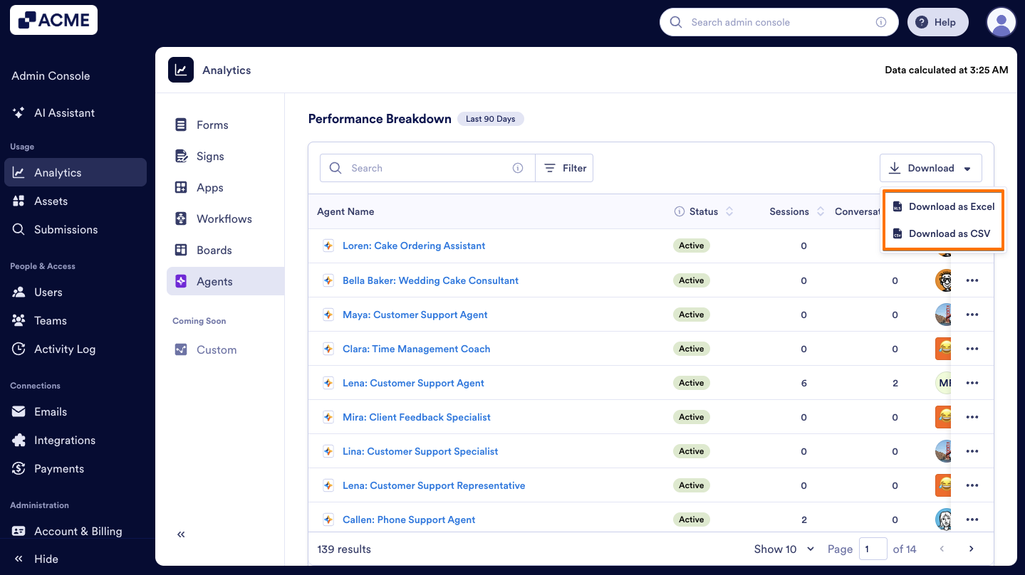 How to Analyze Agents Usage in your Organization from the Admin Console Image-13