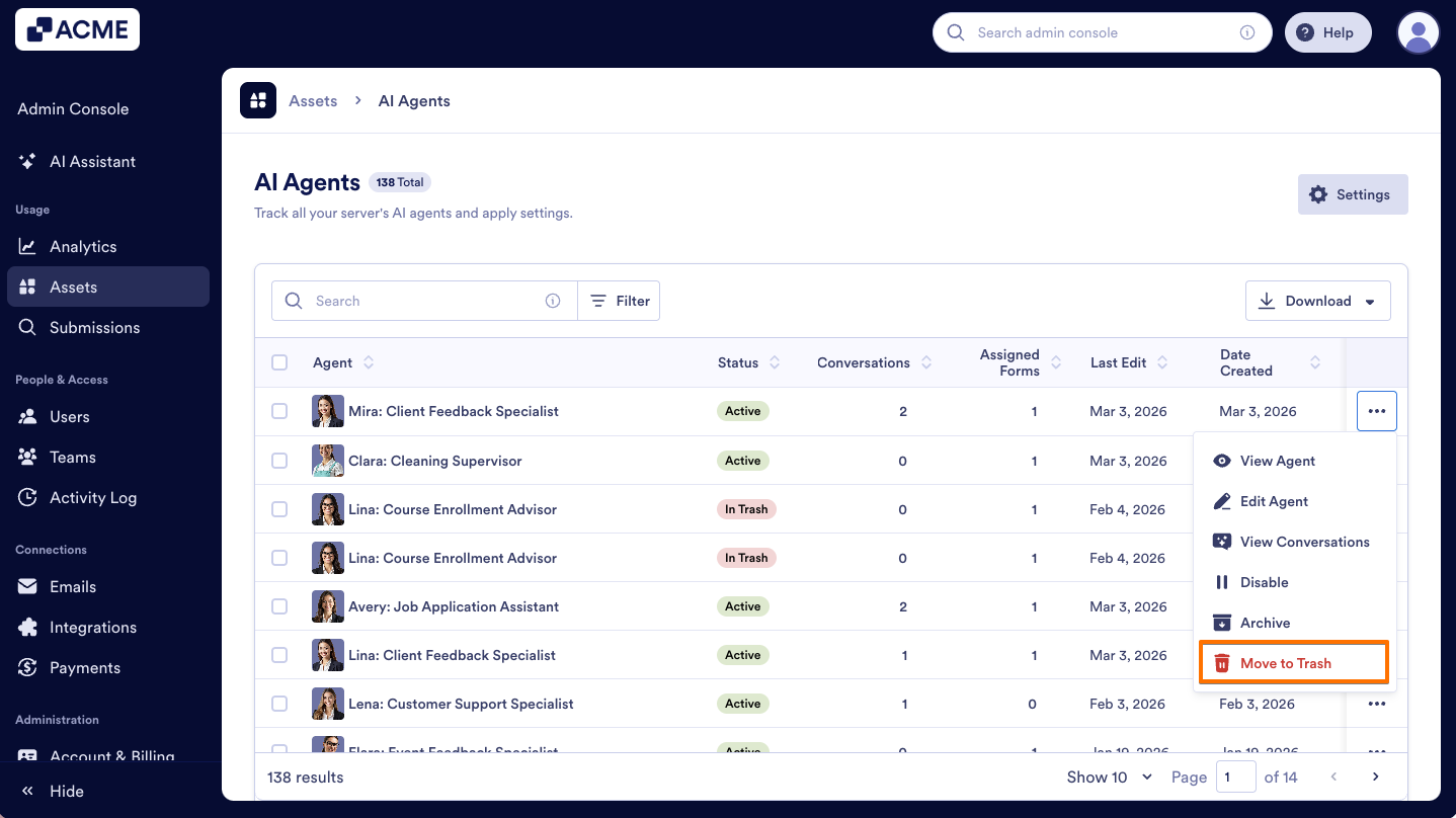 How to View and Manage Agents Usage in Your Organization from the Admin Console Image-13