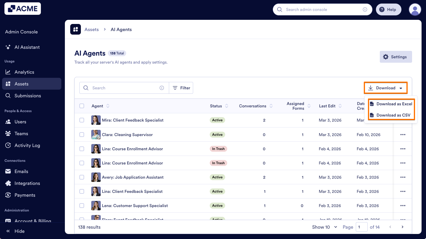 How to View and Manage Agents Usage in Your Organization from the Admin Console Image-15