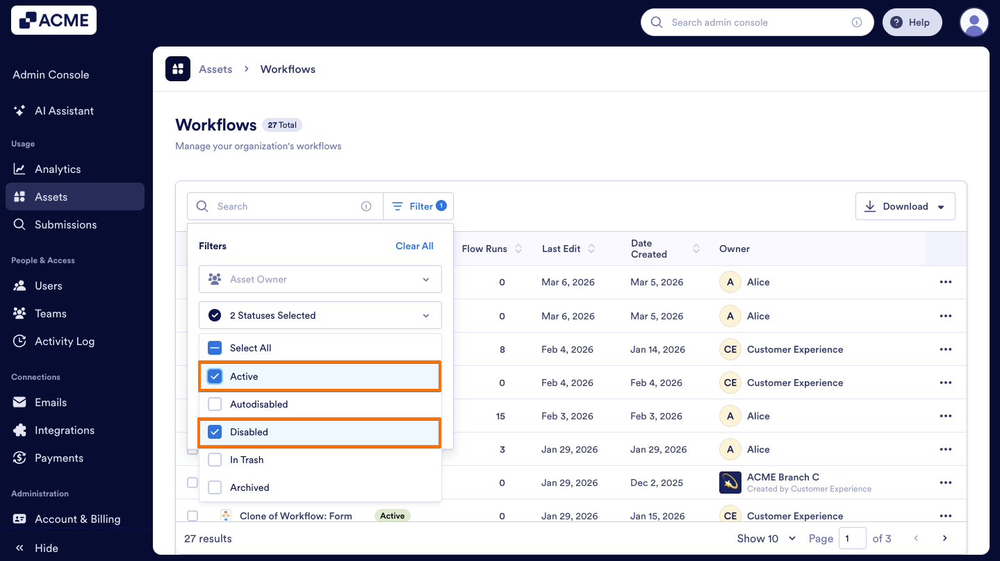 How to Enable or Disable Individual Workflows in Your Organization from the Admin Console Image-15