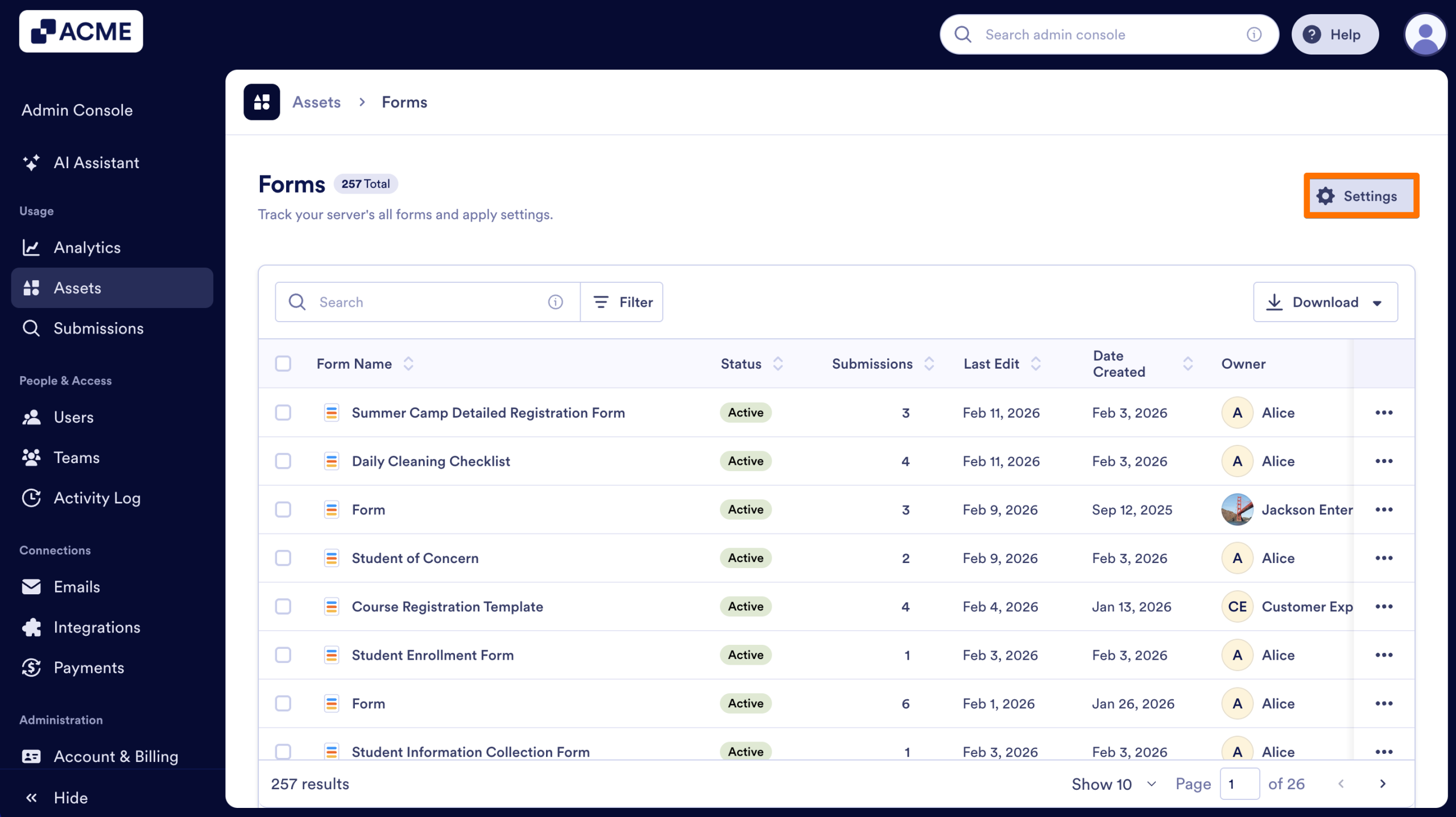 How to Show or Hide Form Widgets Organization-Wide from the Admin Console Image-2